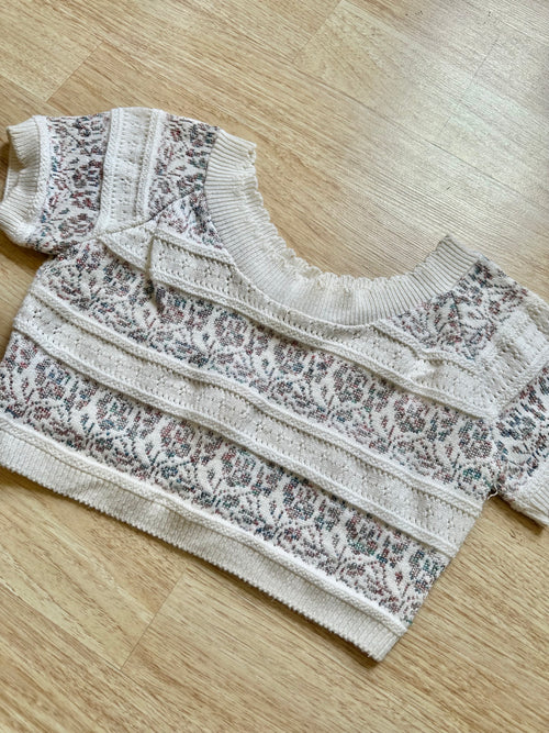 Vintage Ivory Crop Sweater