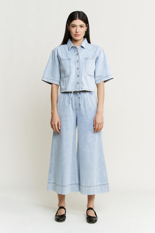 Wide Leg Cropped Jeans