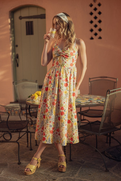 Floral Twist Front Dress