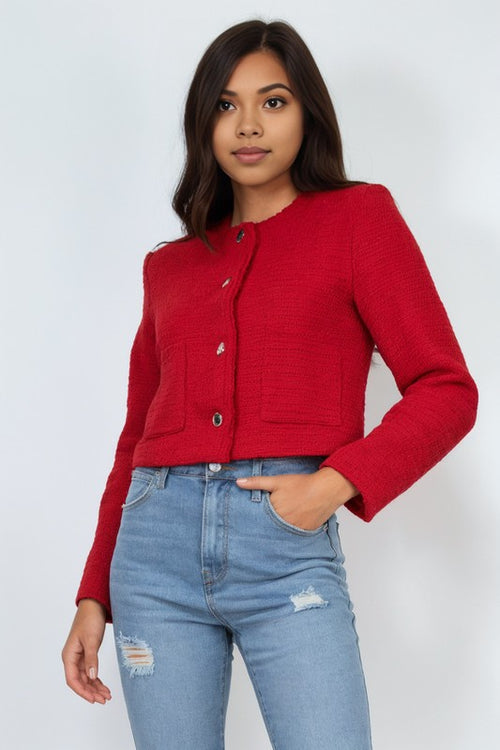 Red Woven Jacket