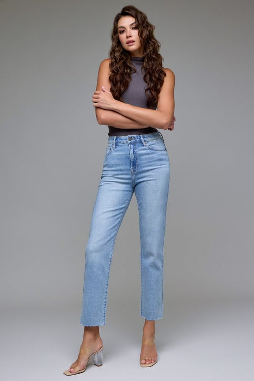 Lightwash Straight Crop Jeans