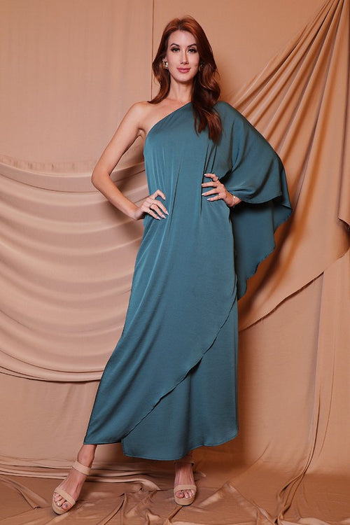 One Shoulder Maxi Dress