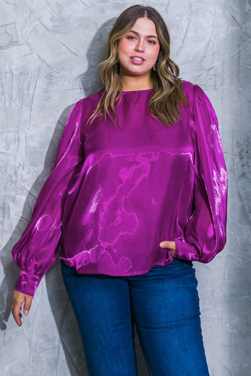 Curvy Purple Shimmer Top