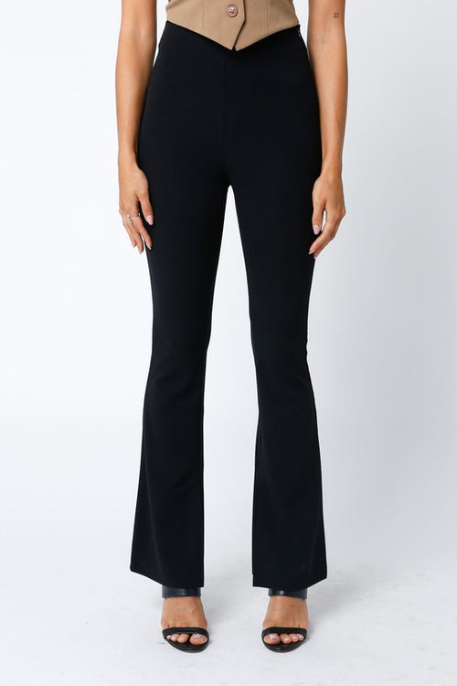 Black Flare Leg Pants