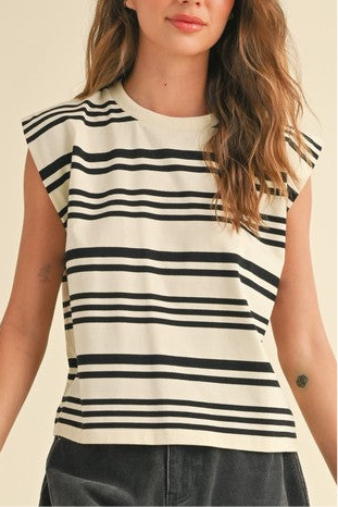 Striped Boxy Tee