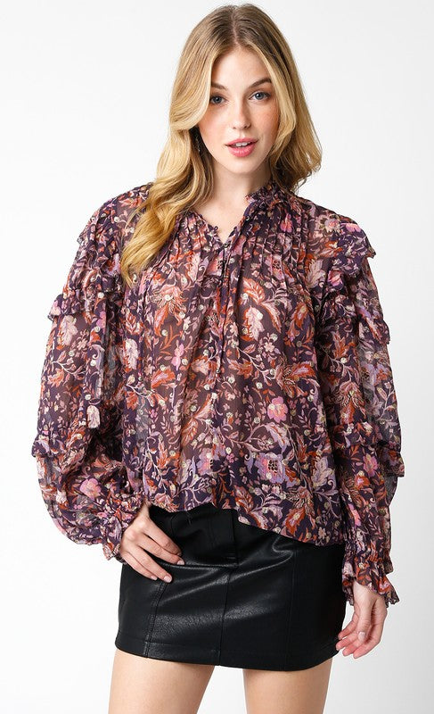 Purple Pattern Top