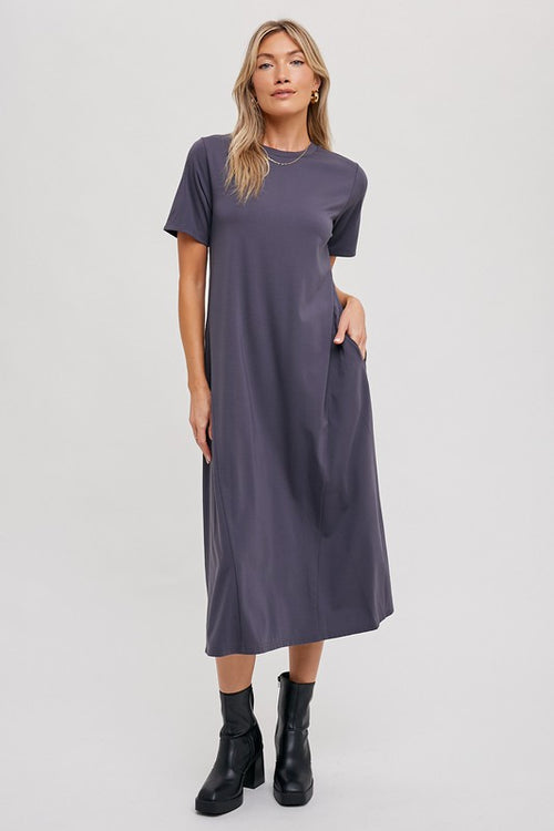 Slate T-Shirt Midi Dress