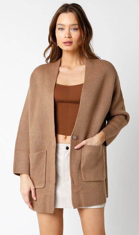 Tan Knit Cardigan