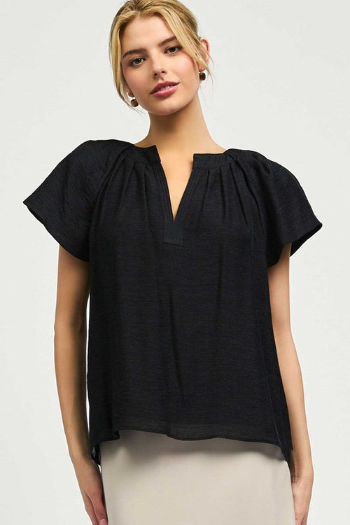 Flutter Sleeve V-Neck Top