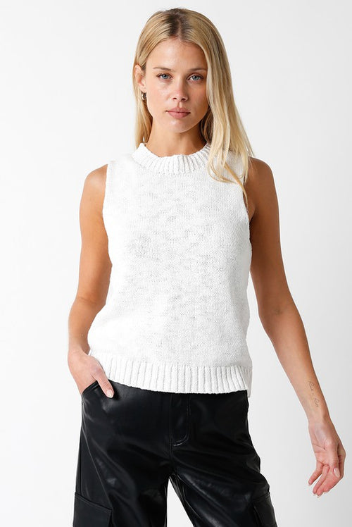 White Knit Tank