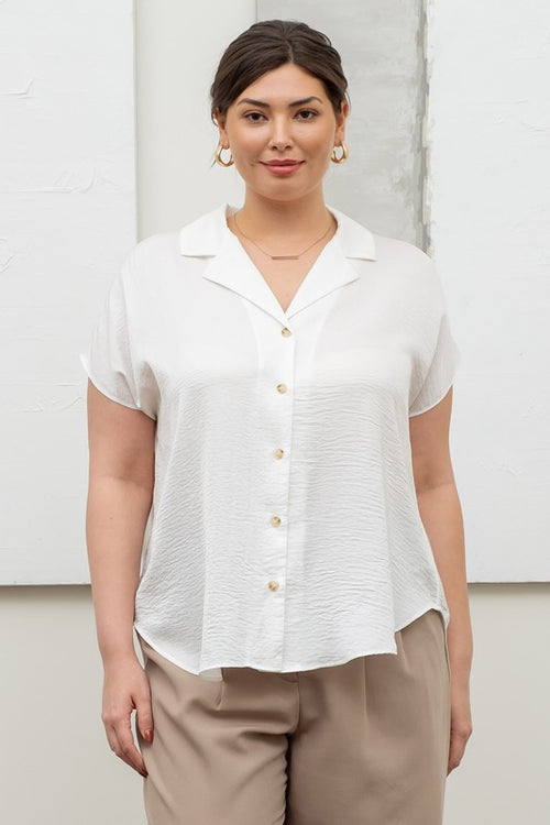 Silky Button Down Top