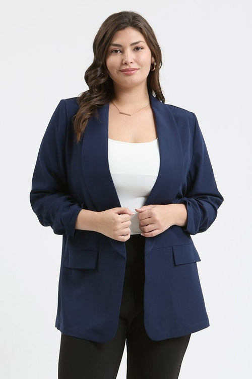 Curvy Navy Blazer