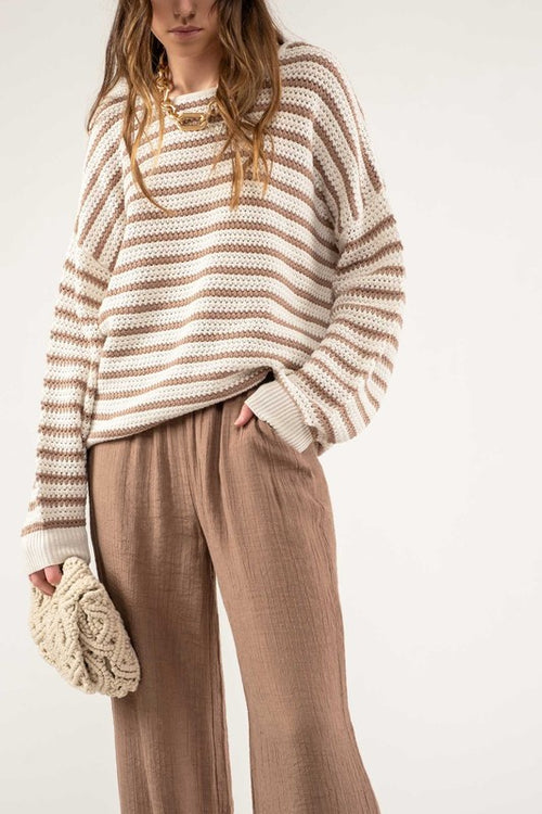 Soft Knit Striped Sweater