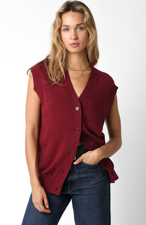 Burgundy Knit Vest