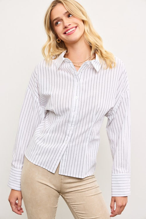 Stripe Corset Back Top