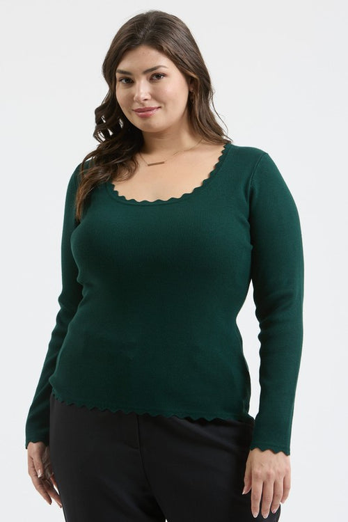 Curvy Scallop Trim Top