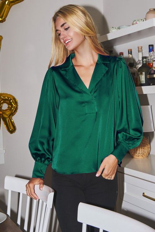 Curvy Emerald Blouse