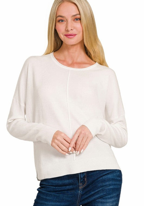 Soft Front Seam Sweater