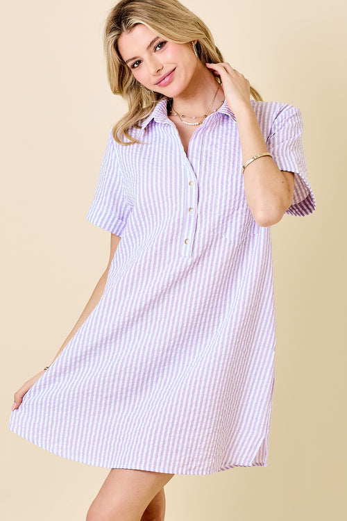 Seersucker Shift Dress
