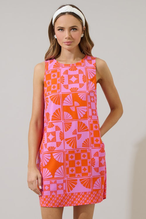 Mod Tile Pattern Dress