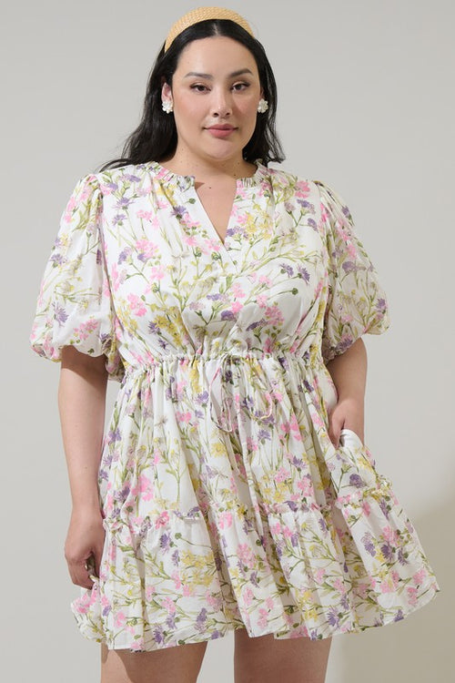 Curvy Wildflower Mini Dress