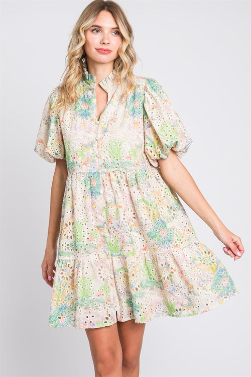 Floral Eyelet Dress