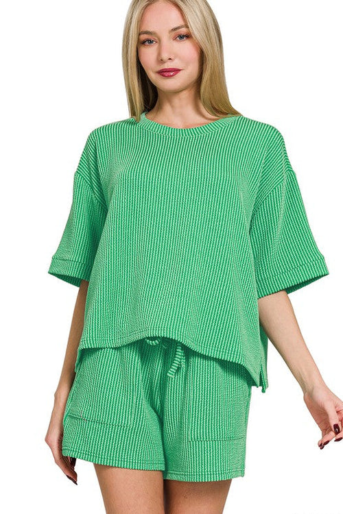 Ribbed Shorts Set