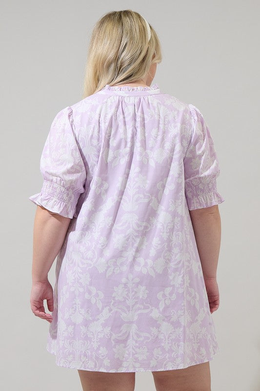 Curvy Lavender Cotton Mini Dress – Armoire Boutique Curvy Lavender Cotton Mini Dress – Armoire Boutique