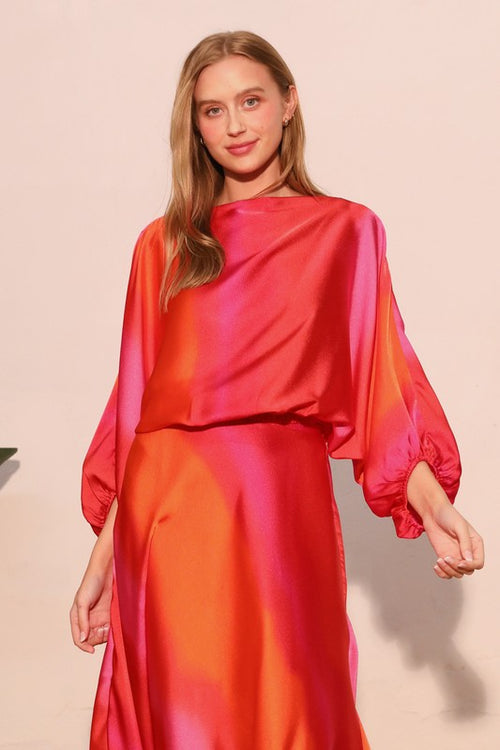 Ombre Satin Top