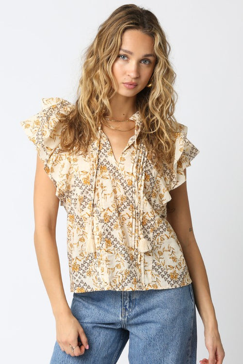 Marigold Ruffle Top