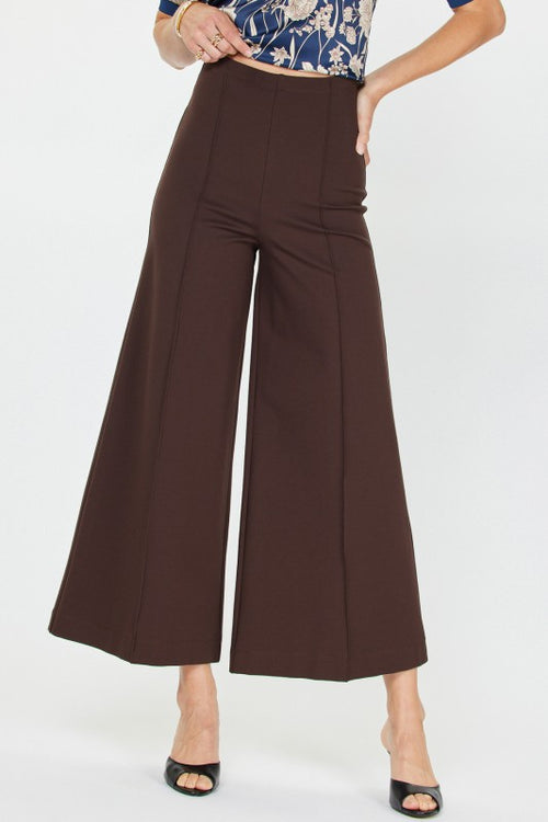 Brown Ponte Flare Pants