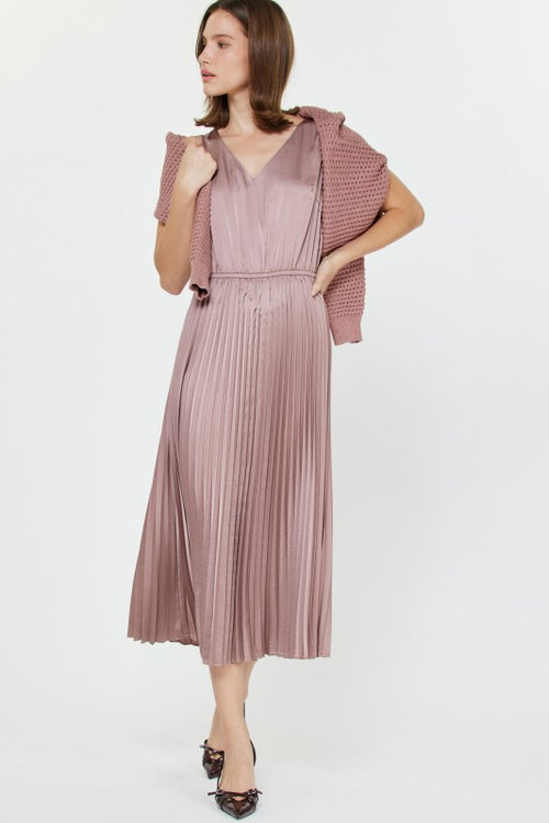 Sweater and Pleated Dress Set