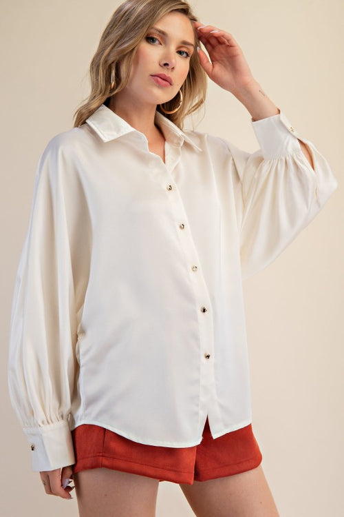Oversized Long Sleeve Blouse
