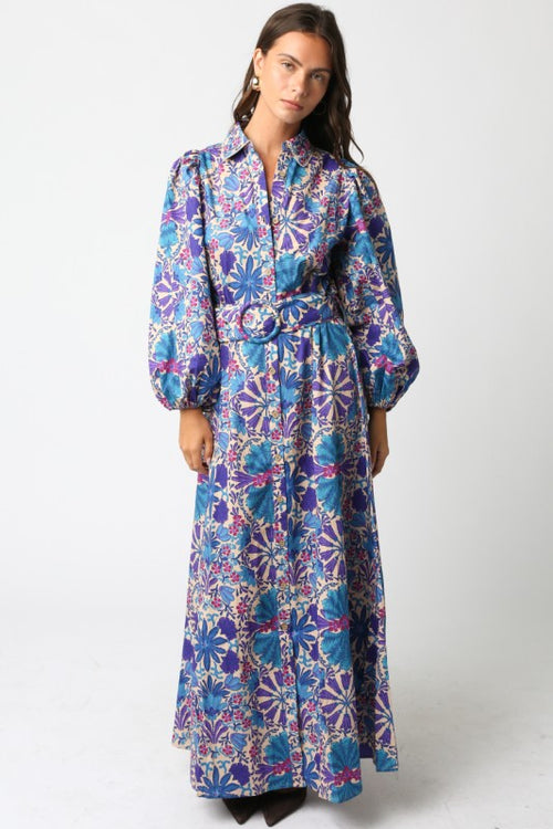 Purple Floral Maxi Dress