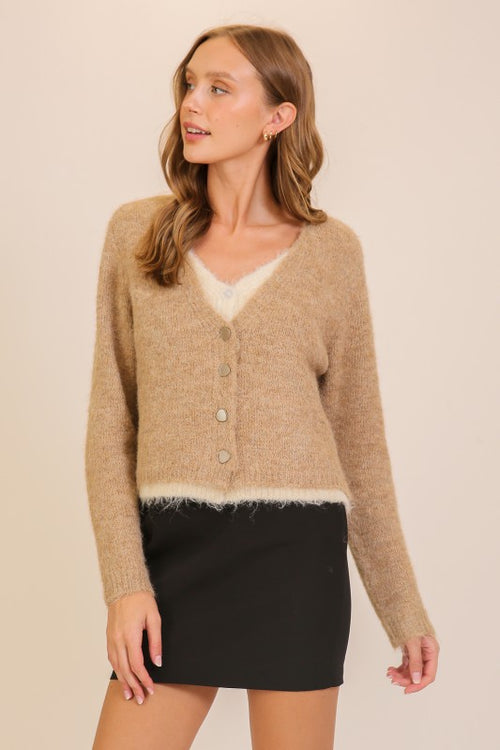 Layered Knit Cardigan