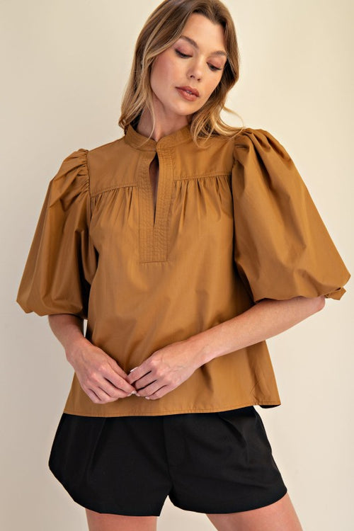 Puff Sleeve Basic Top