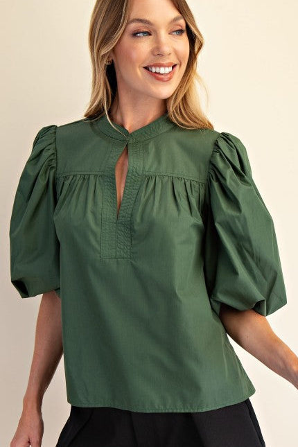 Puff Sleeve Basic Top