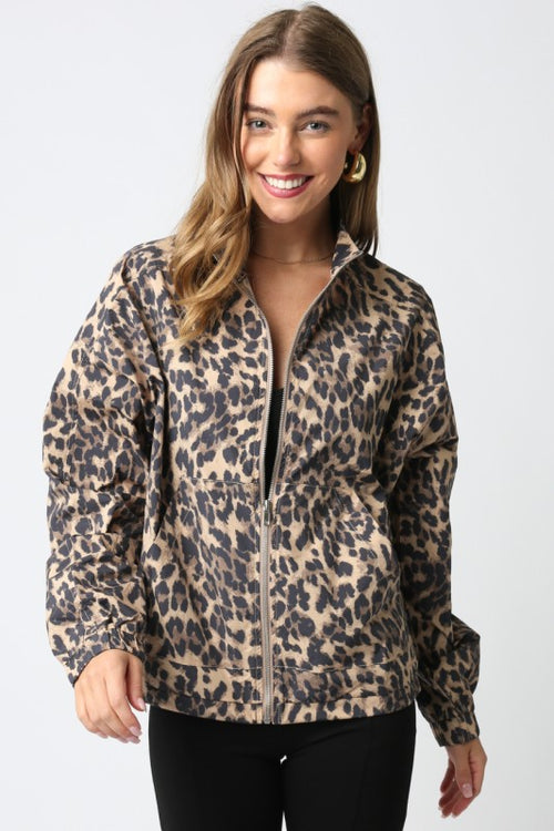 Leopard Windbreaker Jacket
