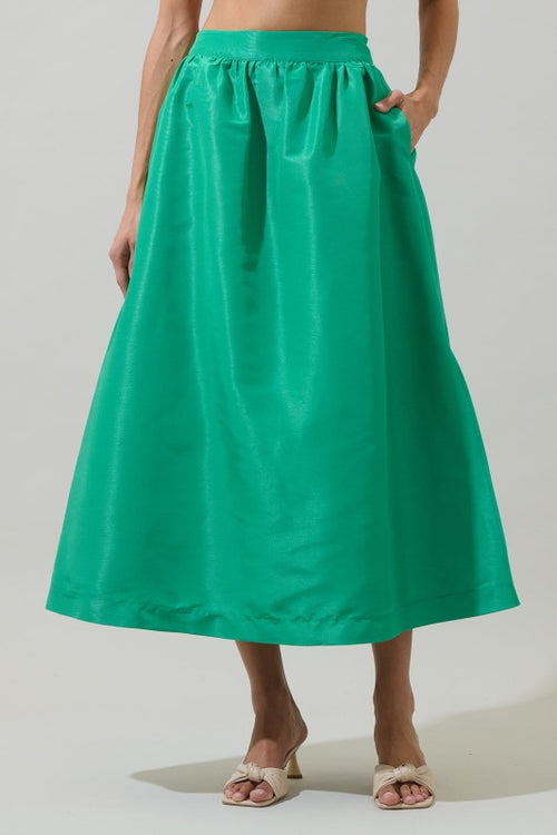 Green Midi Skirt