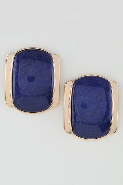 Navy and Gold Earrings