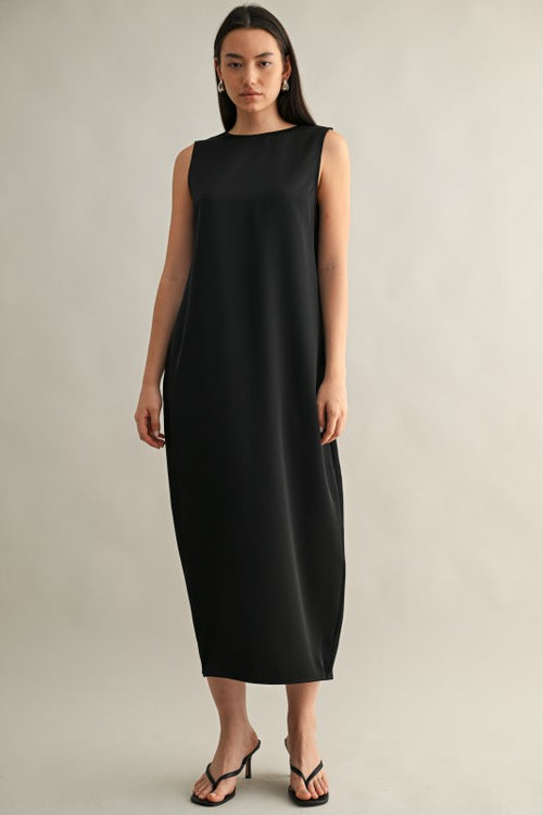 Twist Drape Back Dress
