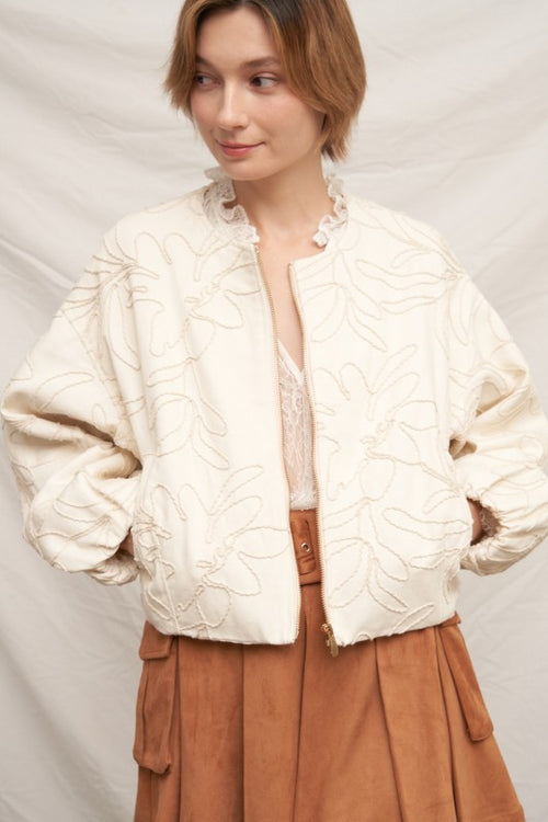 Cream Embroidered Jacket