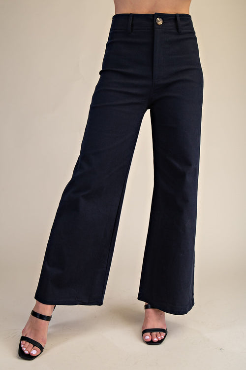 Navy Wide Leg Pants