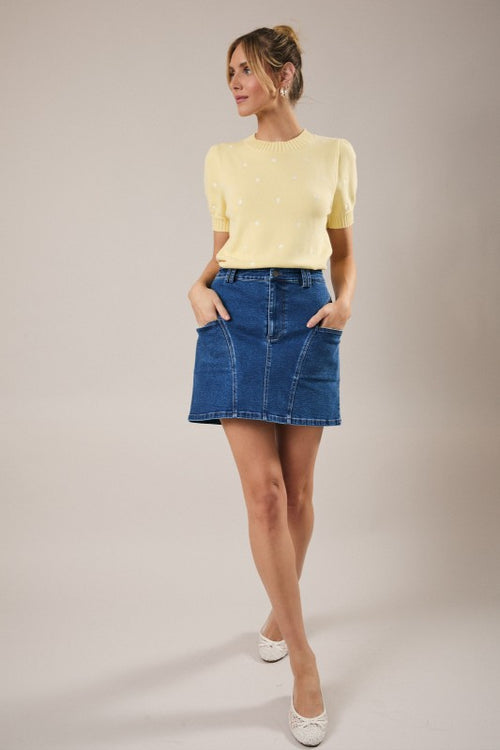 Dark Denim Mini Skirt