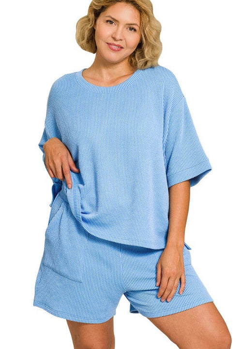 Ribbed Shorts Set