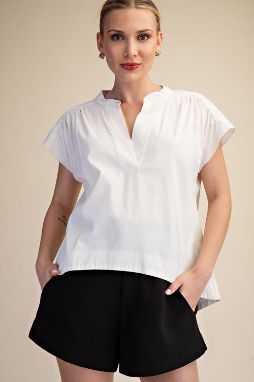 White Cap Sleeve Top