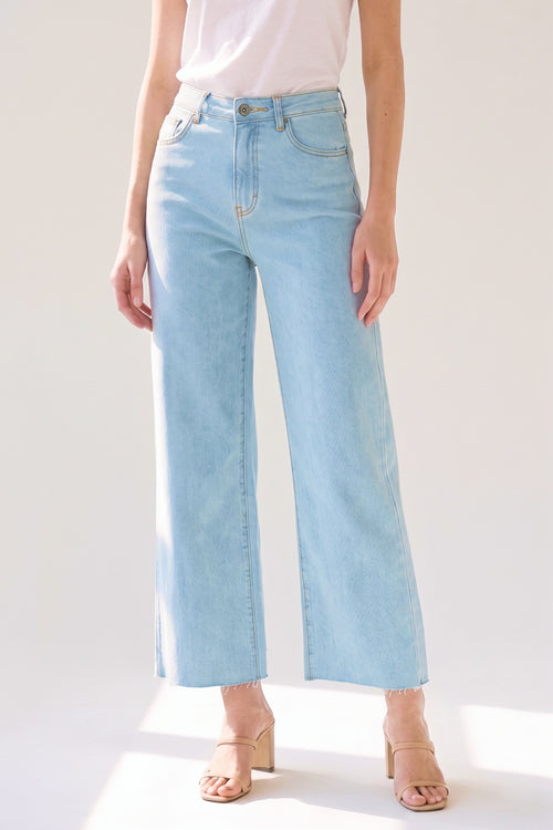 Light Wash Straight Leg Jeans