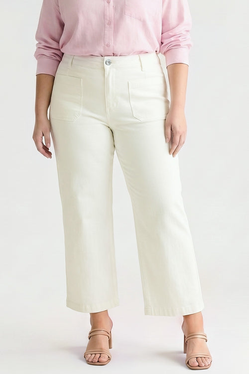 White Crop Jeans