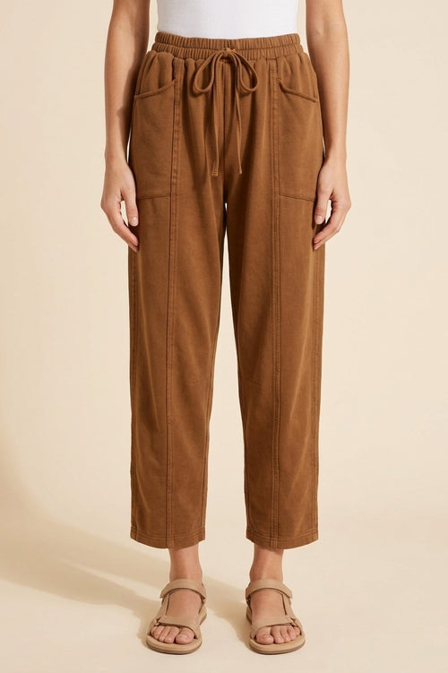 Brown Straight Leg Sweatpants