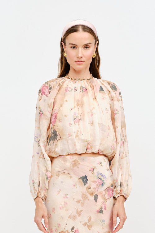 Blush Floral Long Sleeve Top